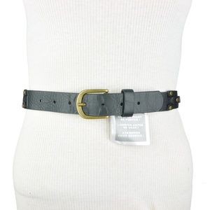 Max Azria Black Bronze Faux Leather Studded Belt
